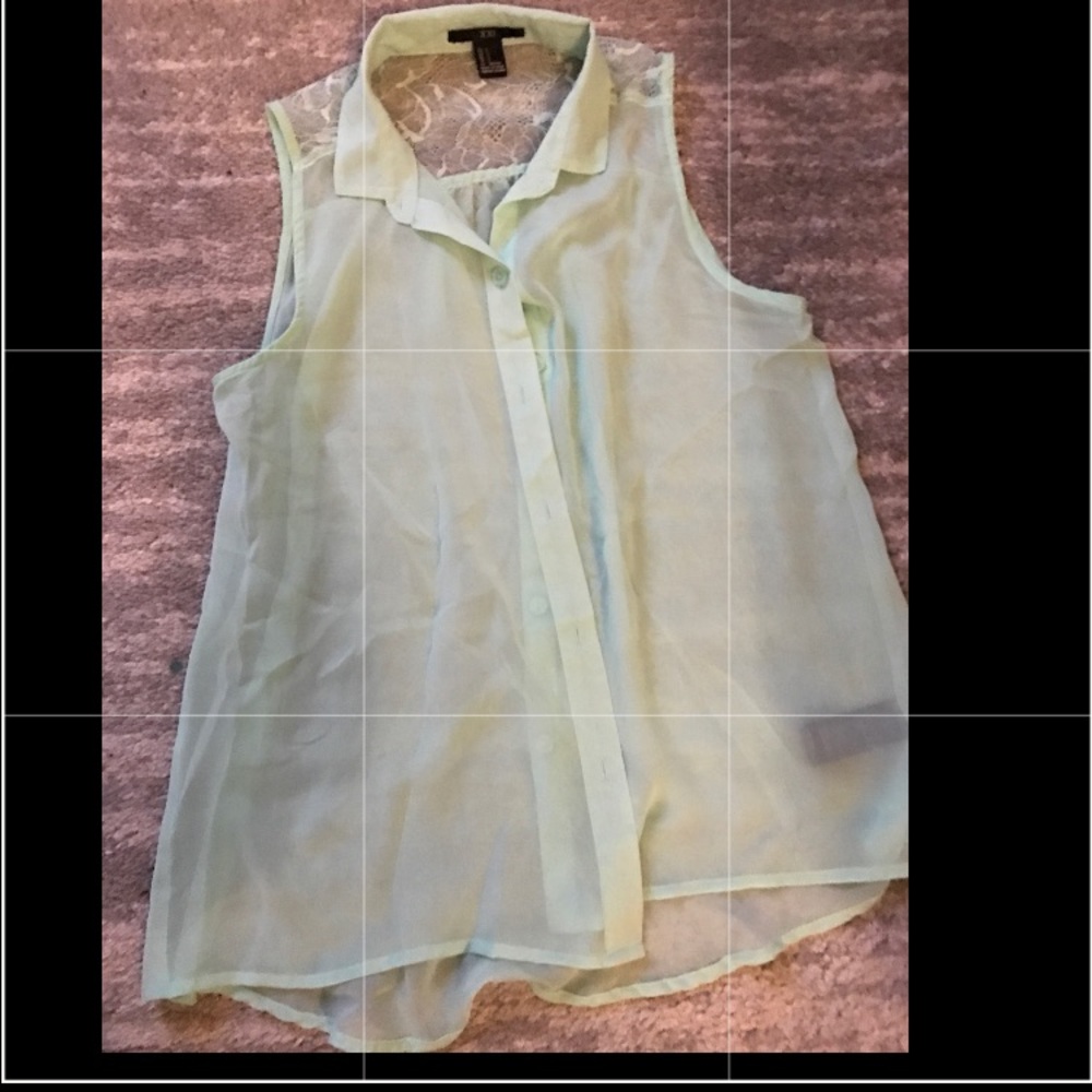 See through lace blouse top